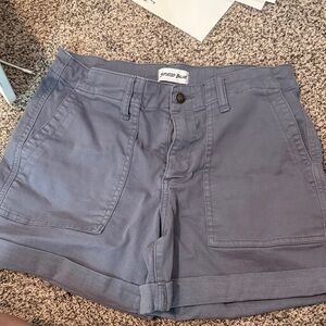 Slate Blue Women's Cargo Shorts by Studio Blue